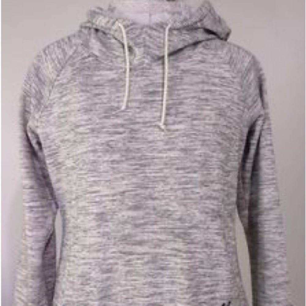 Medium Under Armour Gray Hoodie Semi Fitted Cold Gear Womens Long Sleeve C2533
